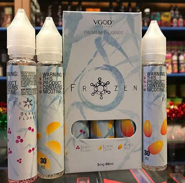 Bulk from 6 // VGOD Premium E-Liquids FROZEN 3mg 3x30ml