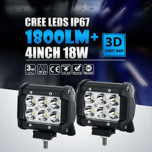 Bulk from 6 // 18W 3D LED Bright Work light Each