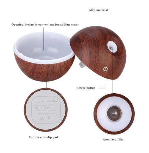 Oil Diffuser Ultrasonic Remote Control Wood Grain Electric Air Humidifier