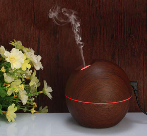 Oil Diffuser Ultrasonic Remote Control Wood Grain Electric Air Humidifier