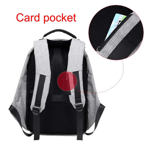 Anti-theft Travel Backpack Laptop School Bag with USB Charging Port