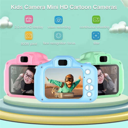 Children's Camera Mini HD Video with SD Card Intelligent Shooting Children's Digital Camera Sports