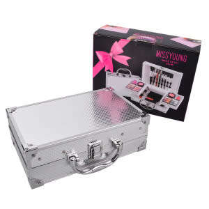 Professional Makeup Set 3 Lyers Suitcase Makeup Kit Glitter Lipstick Brushes Nail Polish Cosmetic