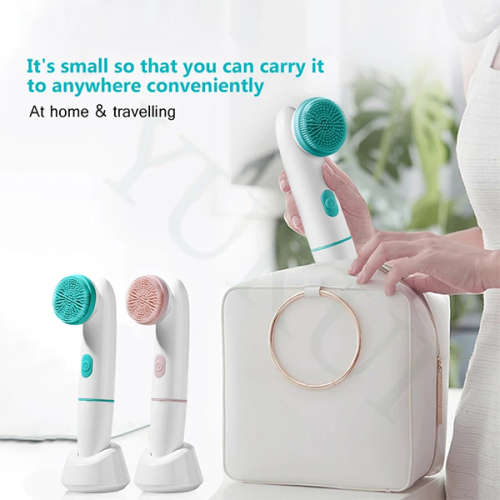 Electric Facial Cleansing Brush Silicone Rotating Face Brush Deep Cleaning Skin