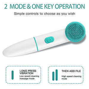 Electric Facial Cleansing Brush Silicone Rotating Face Brush Deep Cleaning Skin