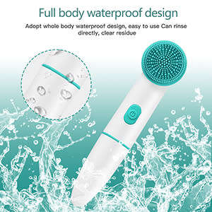 Electric Facial Cleansing Brush Silicone Rotating Face Brush Deep Cleaning Skin