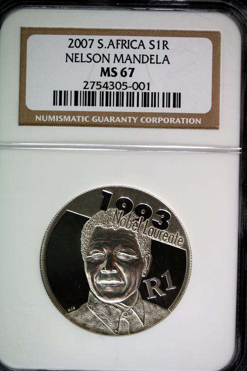 2007 NELSON MANDELA MS 67 Silver