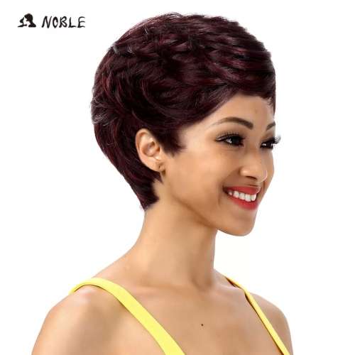 Short human hair wig
