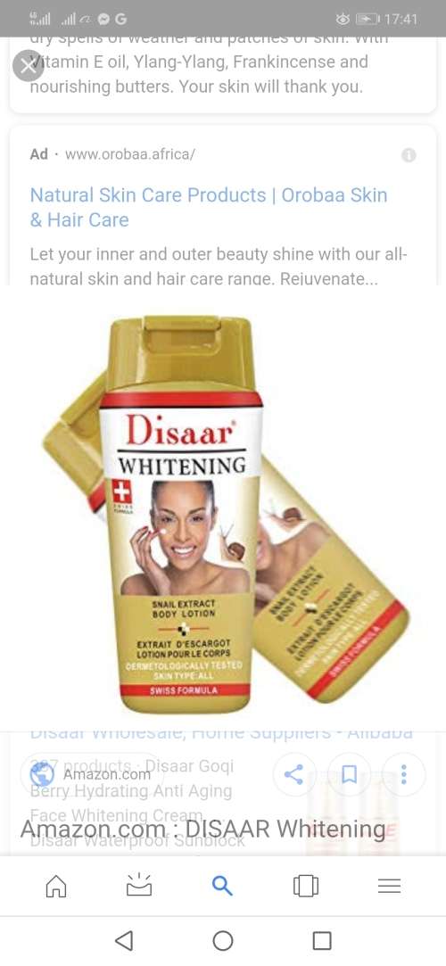 Dissar skin litenning/whitening cream is faster and 100%safe