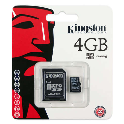 Kingston Micro SD Card - 4GB (Class 4)