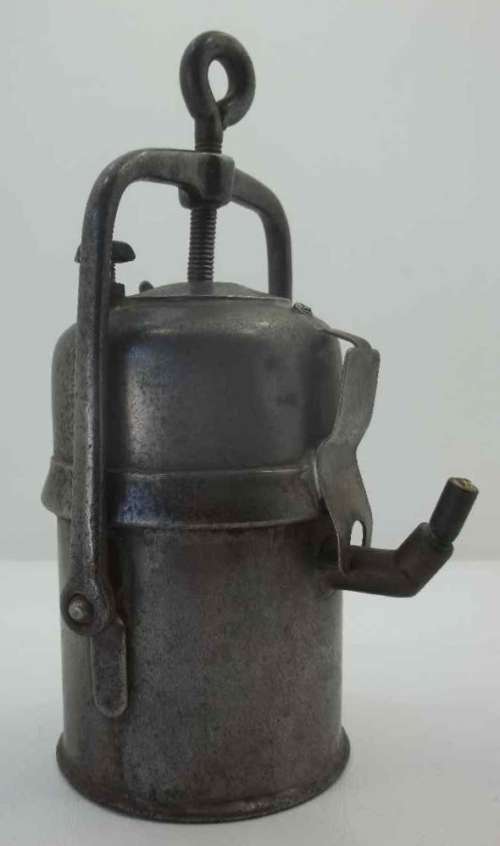 Old Carbide Lamp - 24cm/9,5cm, No Name But Marked LVG 6151