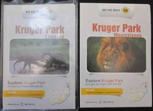 AA Kruger Park Maps: Mpumalanga & Limpopo - Lovely Condition!