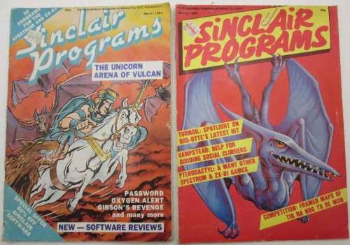 Sinclair Programs Magazines March 1984 & January 1985