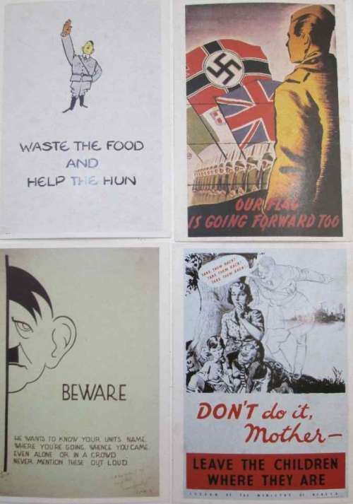 4X Images Of War, The War In Perspective Cards - 10,5cm/15cm Each