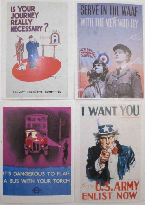 4X Images Of War, The War In Perspective Cards - 10,5cm/15cm Each