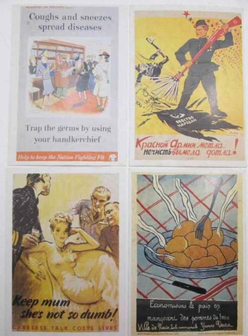 4X Images Of War, The War In Perspective Cards - 10,5cm/15cm Each