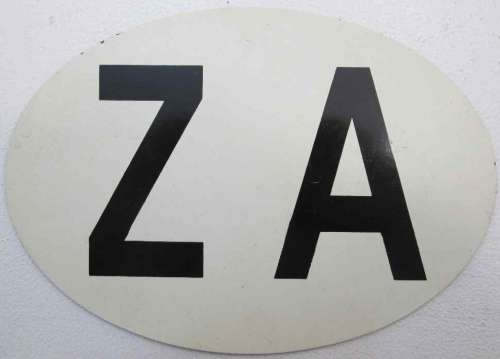 Flexible Plastic ZA Sign - 17cm/12cm