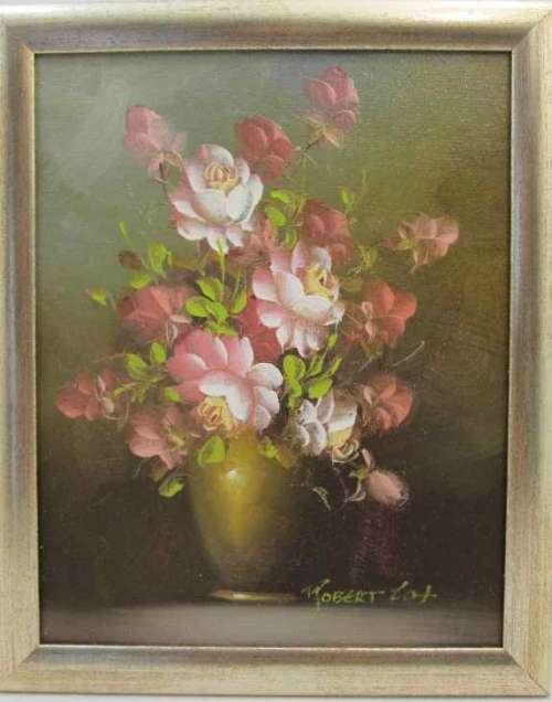 Small Original Highly Collectible Robert Cox Oil Painting - 23,5cm/29cm (Including Frame)