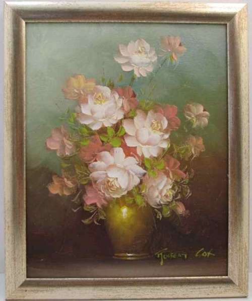 Small Original Highly Collectible Robert Cox Oil Painting - 23,5cm/29cm (Including Frame)