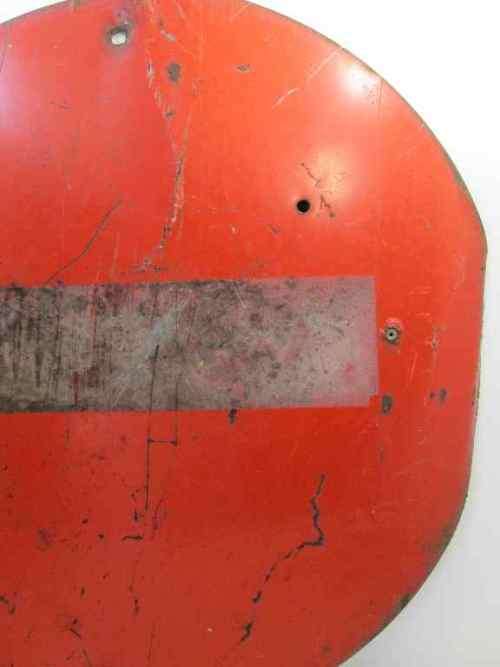 Vintage Metal No Entry Sign - Diameter 60cm
