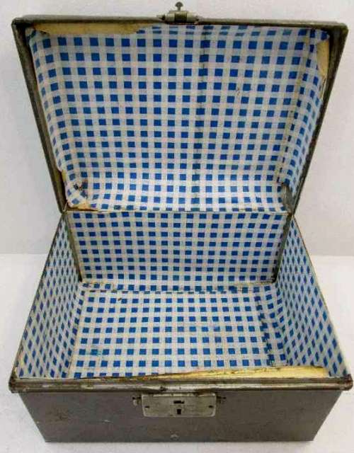 Vintage Metal Lunch Box - 22cm/17cm/13cm