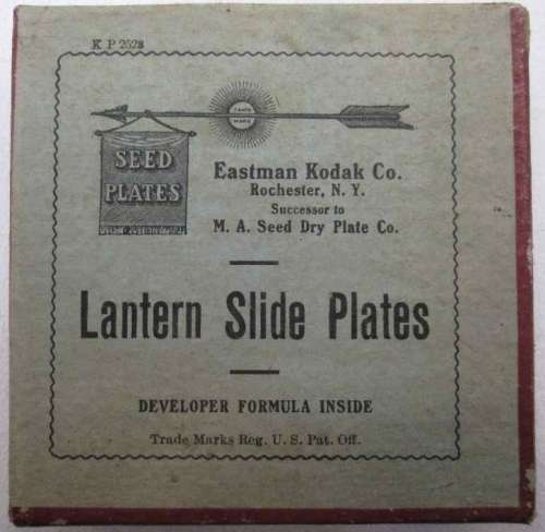 Eastern Kodak Co Seed Plates - Lantern Slide Plates - Unused, No Developer Formula