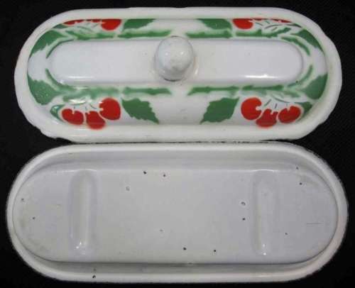 Vintage Enamel Soapdish With Lid! - 20,5cm/8,5cm/6,5cm