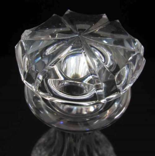 Stunning Heavy Cut Glass Decanter - Height 27cm