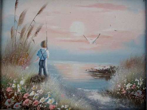 Original Framed Keswick Oil Painting - Total Size 37,5cm/33cm