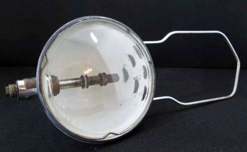 White Enamel Camping Lamp With Pyrex Glass - 19cm/16cm/9cm (Without Handle)