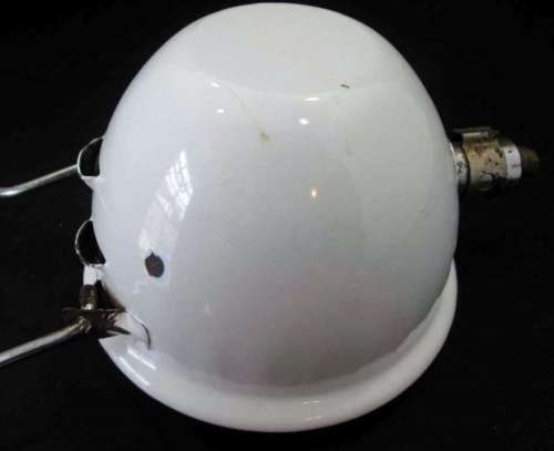 White Enamel Camping Lamp With Pyrex Glass - 19cm/16cm/9cm (Without Handle)