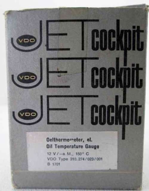Cockpit VDO Oil Temperature Gauge - Unused, Boxed + Instructions