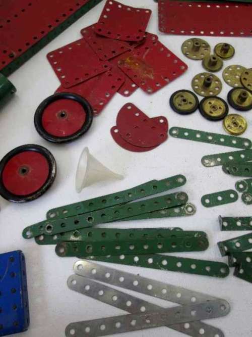 Meccano Joblot Including c1970's Meccano Steam Engine - 100+ Pieces