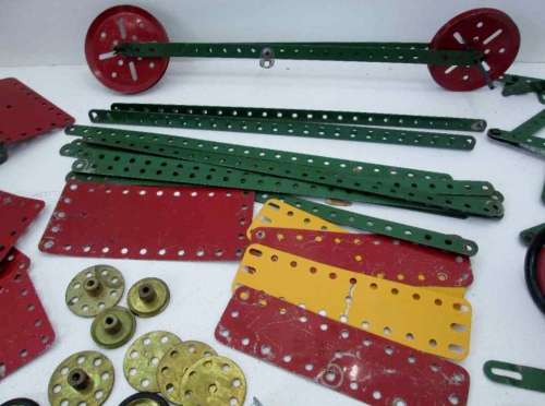 Meccano Joblot Including c1970's Meccano Steam Engine - 100+ Pieces