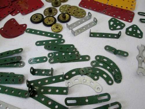 Meccano Joblot Including c1970's Meccano Steam Engine - 100+ Pieces