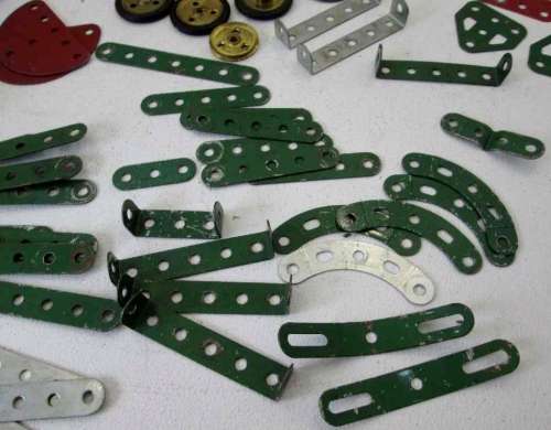 Meccano Joblot Including c1970's Meccano Steam Engine - 100+ Pieces