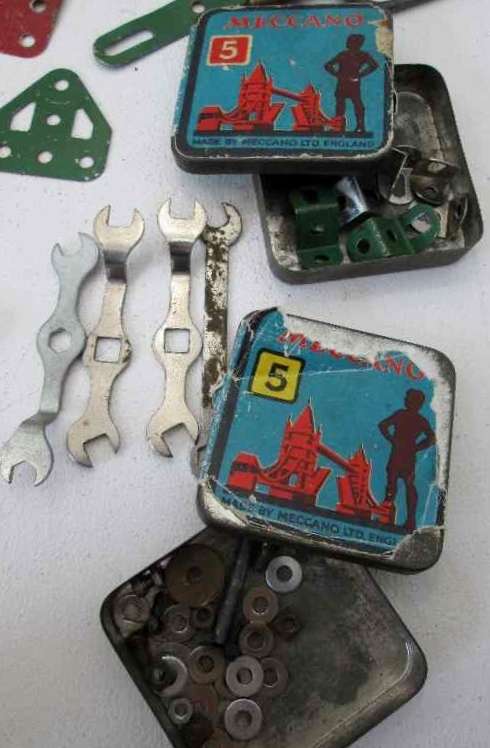 Meccano Joblot Including c1970's Meccano Steam Engine - 100+ Pieces