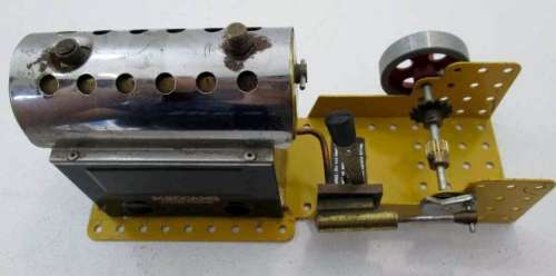 Meccano Joblot Including c1970's Meccano Steam Engine - 100+ Pieces