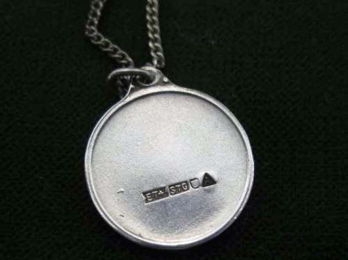 Sterling Silver Star Of David Medallion & Chain - Diameter 1,7cm, Weight 5g