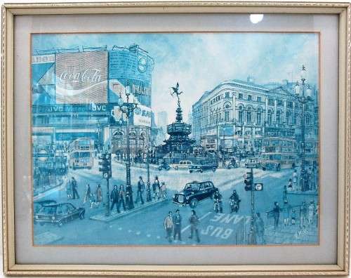 Quality H Moss Print Framed Behind Glass - Total Size 40cm/32cm