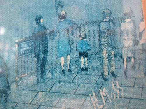 Quality H Moss Print Framed Behind Glass - Total Size 40cm/32cm