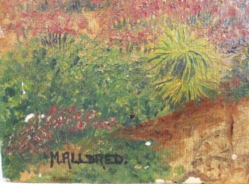 Very Old Oil Painting - M Alldred - 35cm/25cm