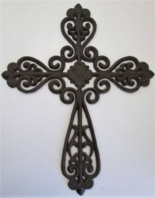 Beautiful Cast Iron Cross - 32cm/25,5cm