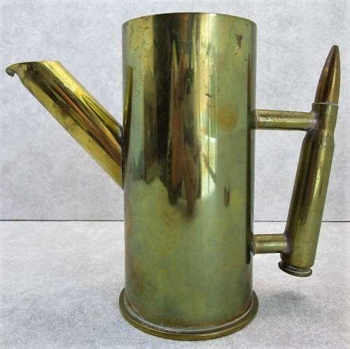 Superb Example Of Trench Art Teapot/Mug - Height 15,5cm; Base Diameter 8cm