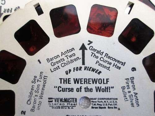 Vintage  GAF View-Master, 3 Reels - The Werewolf; Frankenstein; Dracula