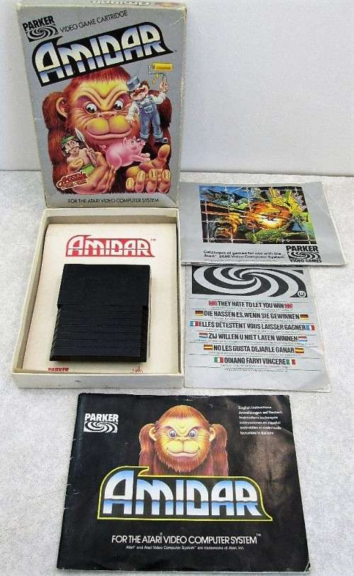Atari Amidar Parker Video Game Cartridge 1982 (Not Tested)
