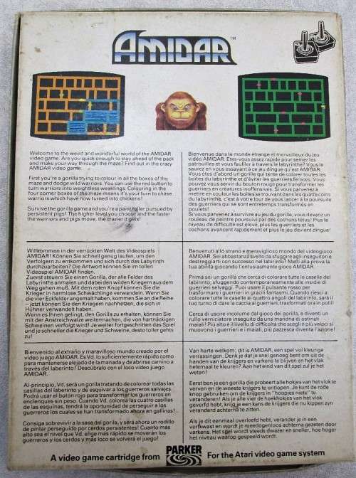 Atari Amidar Parker Video Game Cartridge 1982 (Not Tested)