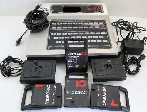 Vintage Videopac G7000 Console, Joysticks + 4 Games (Untested)