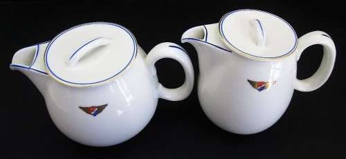 Vintgae Jurgens Caravan Teapot (12cm/21cm/13cm) And Coffee Pot (16cm/17cm/8cm)