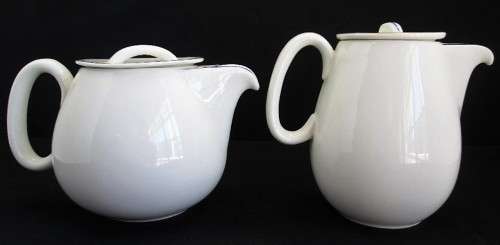 Vintgae Jurgens Caravan Teapot (12cm/21cm/13cm) And Coffee Pot (16cm/17cm/8cm)